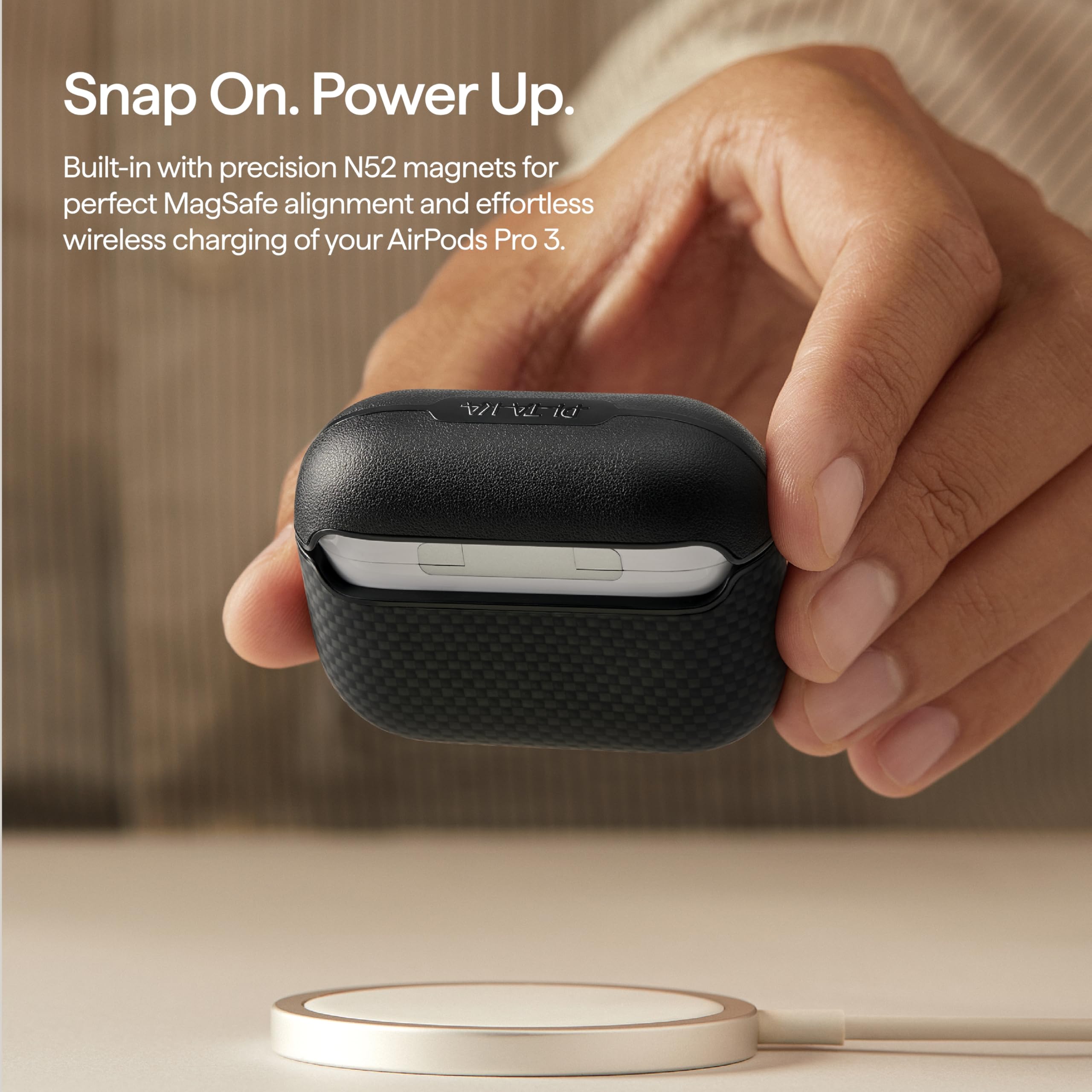 PITAKA Case for AirPods Pro 3, Slim Protective AirPods Pro 3 Case